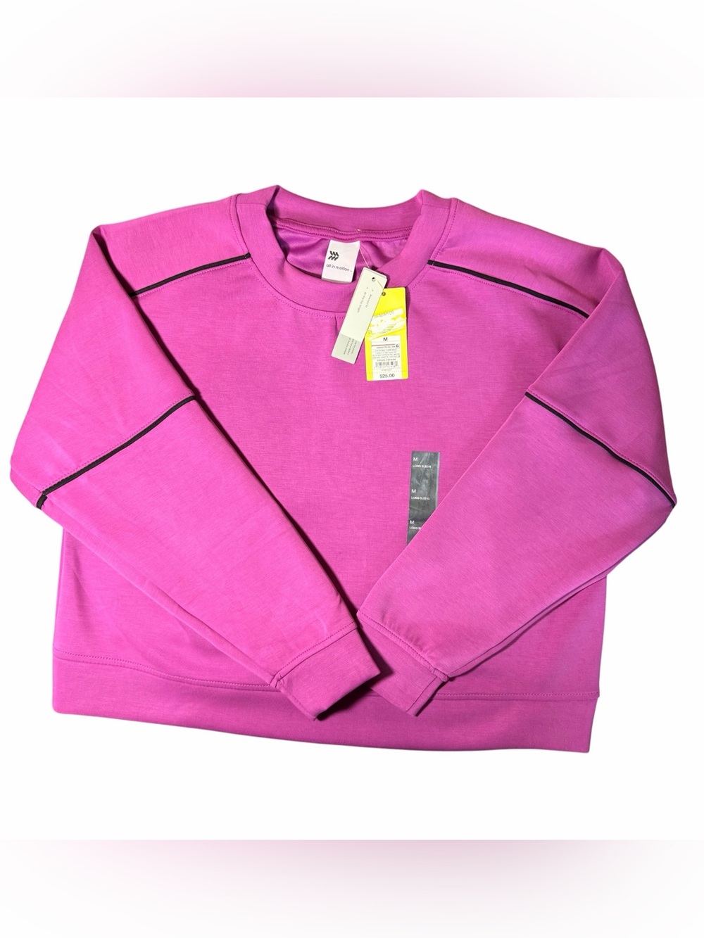 Women’s All In Motion. Pink Crewneck Sweatshirt - Classic Casual Sweater Size M